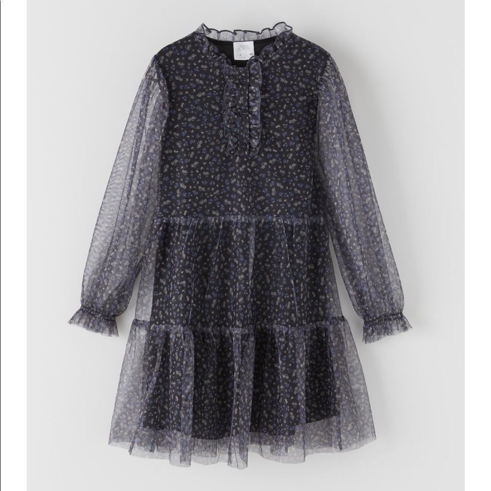 Navy print dress